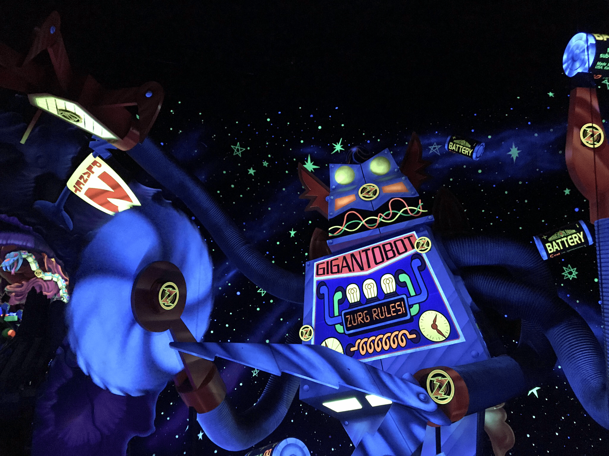 Robots inside Buzz Lightyear Ride