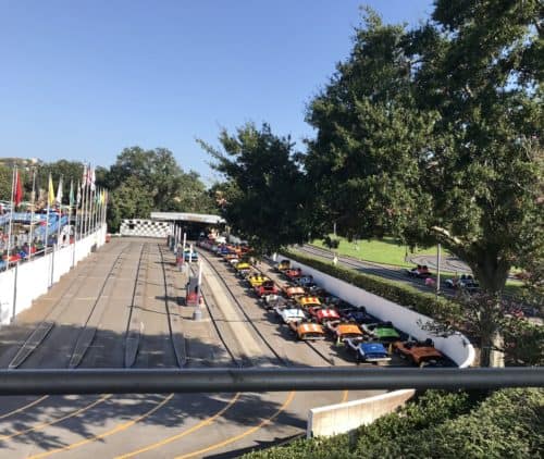 The View of Tomorrowland Speedway from the PeopleMover