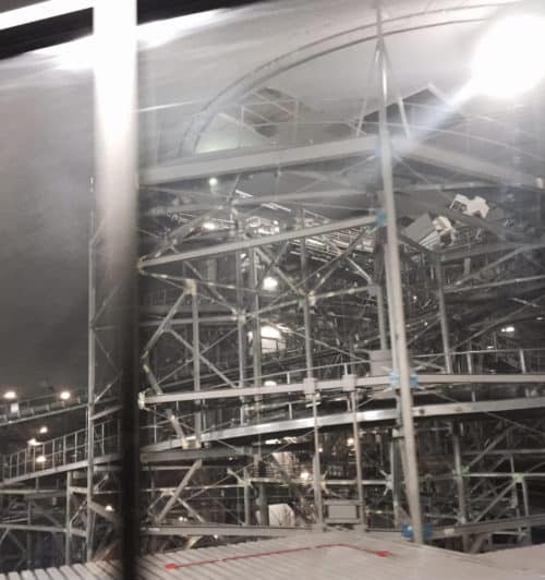 Lights on inside Space Mountain