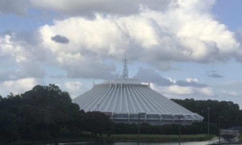 View of the outside of Space Mountain