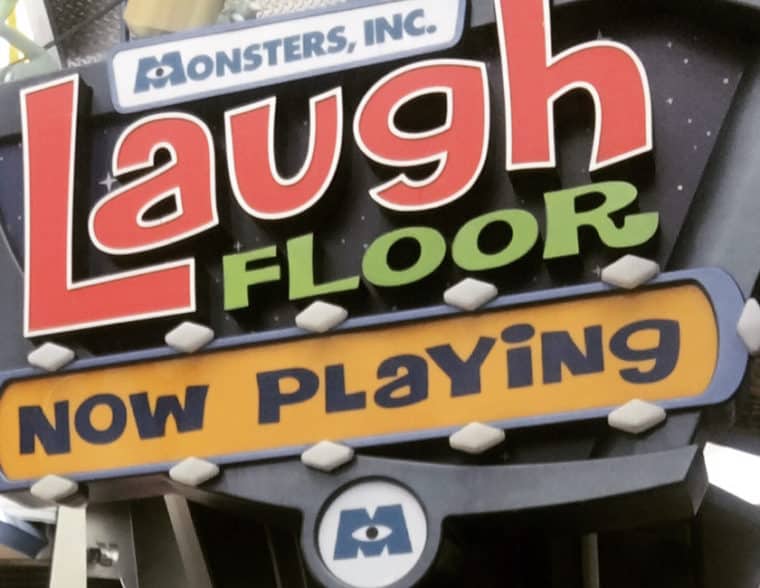 Monsters Inc Laugh Floor Now Playing Sign